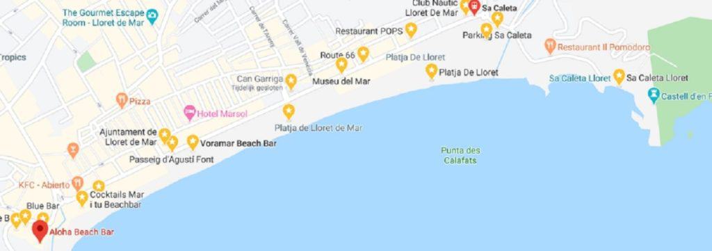 Bulevard de Lloret de Mar - al mapa